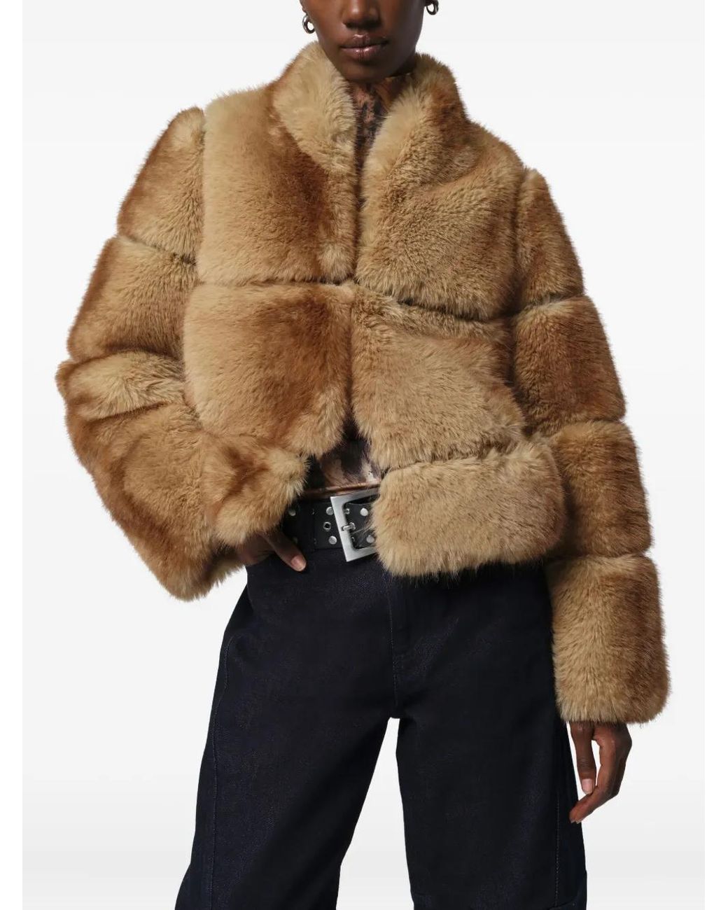 Giacca Sai Con Inserti di Apparis in Brown