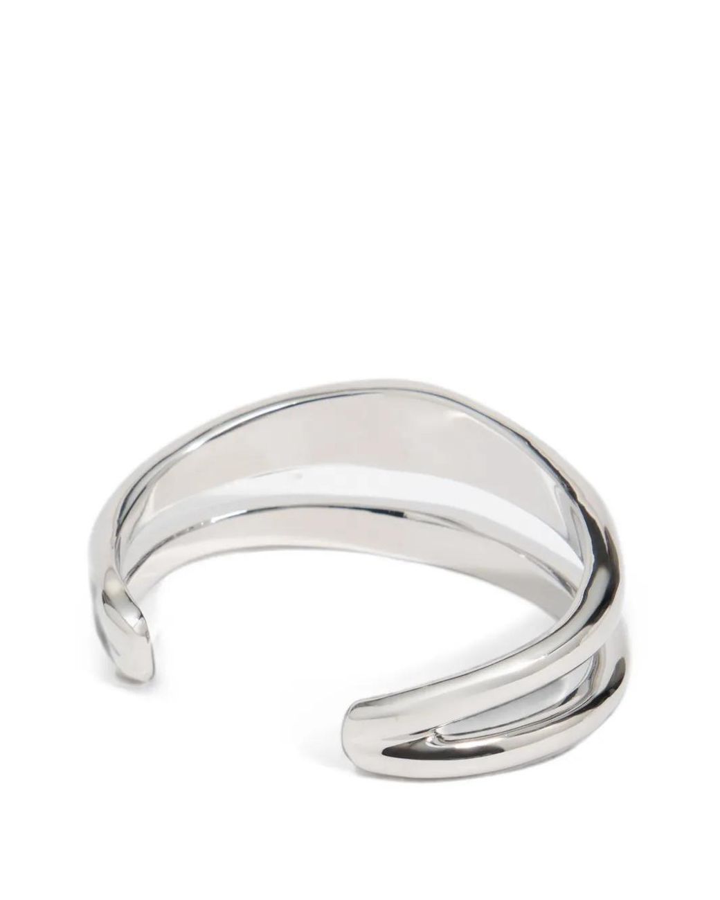 Bimba Y Lola White Tone Metal Bracelet With Irregular Bands