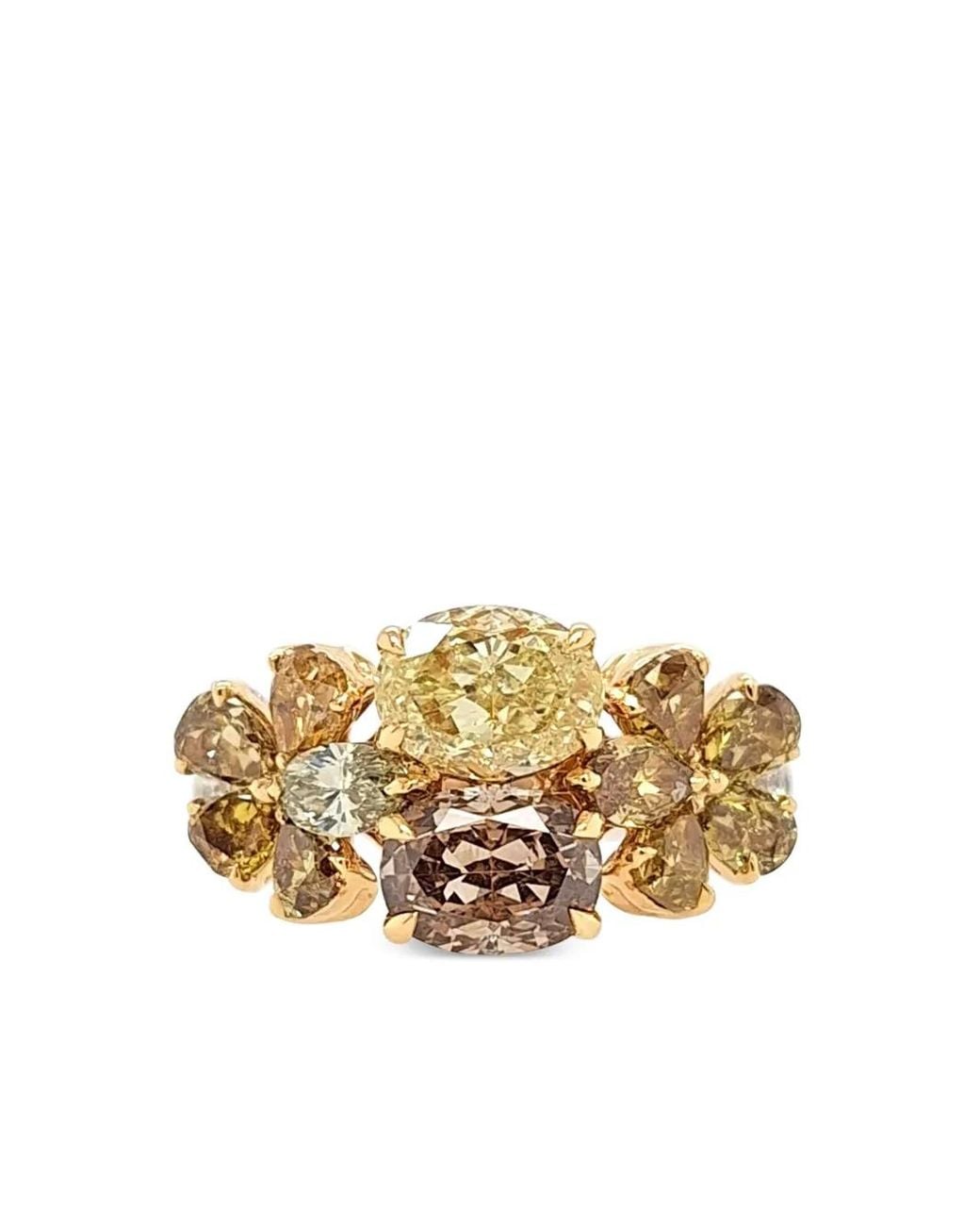 HYT Jewelry Metallic 18Kt Diamond Cocktail Ring