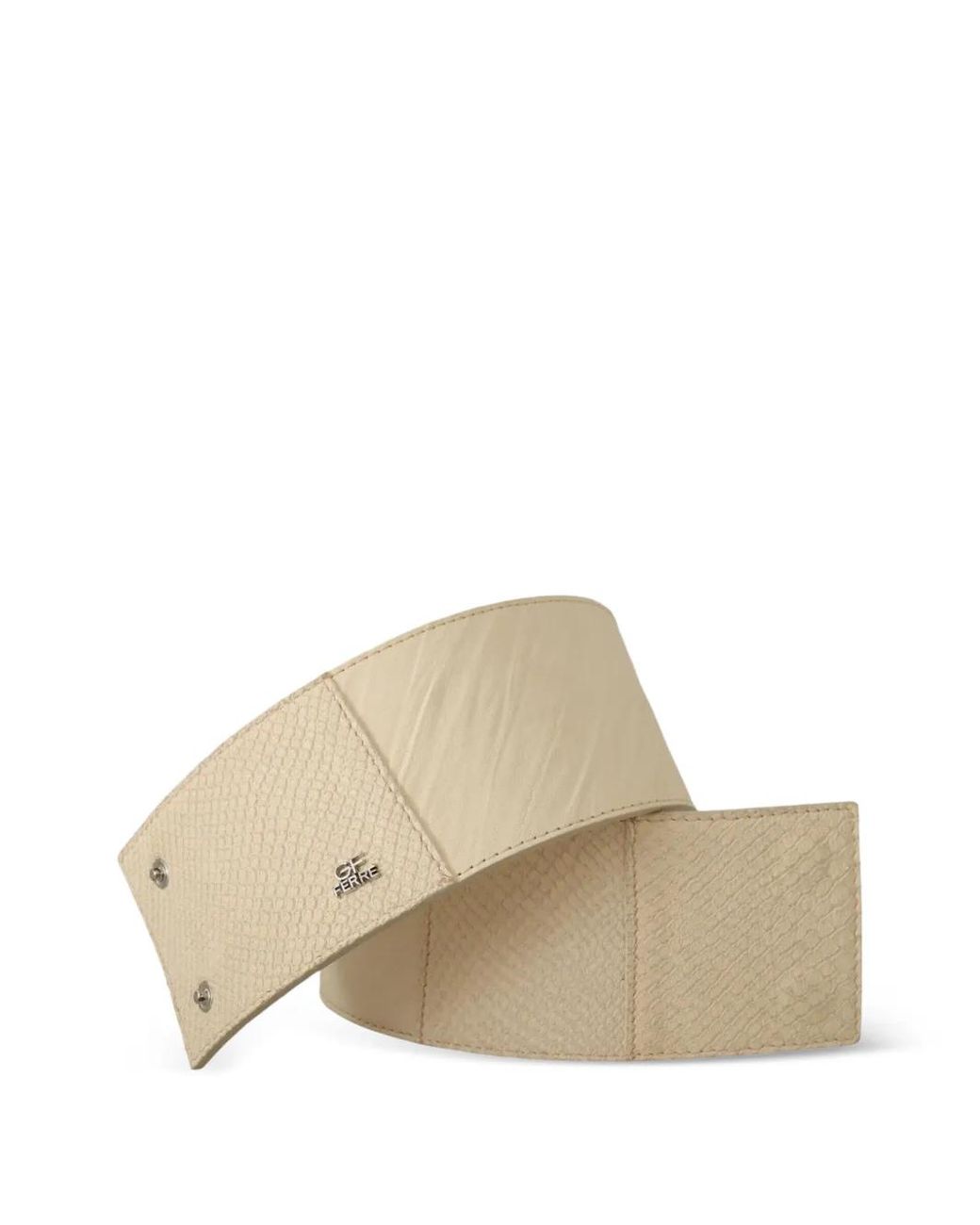 Gianfranco Ferré Natural Logo-Detail Wide Belt
