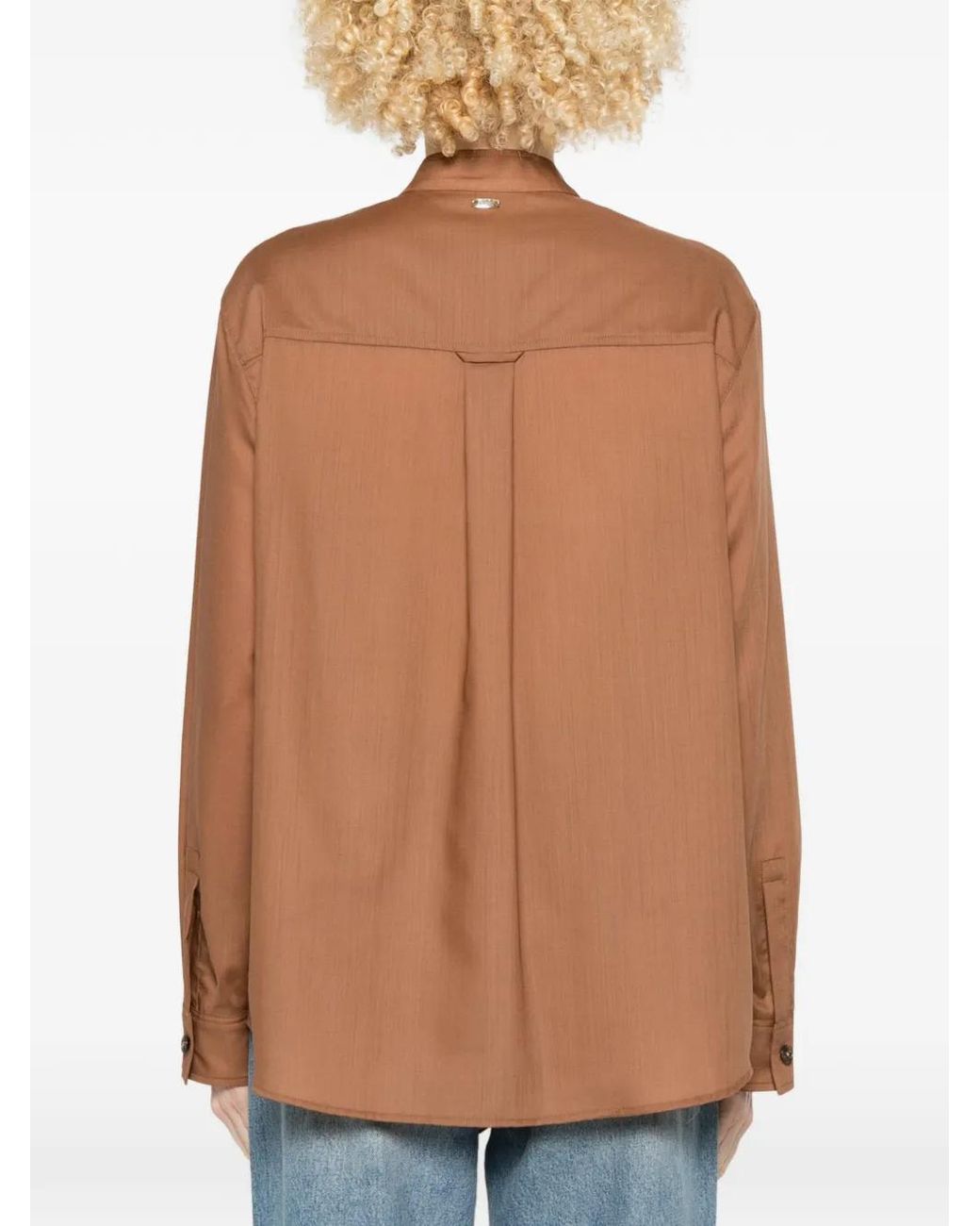 Herno Brown Virgin Wool Shirt