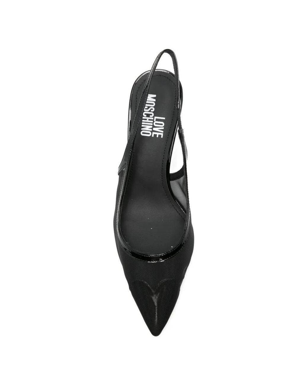 Love Moschino Metallic Mesh Point-Toe Pumps