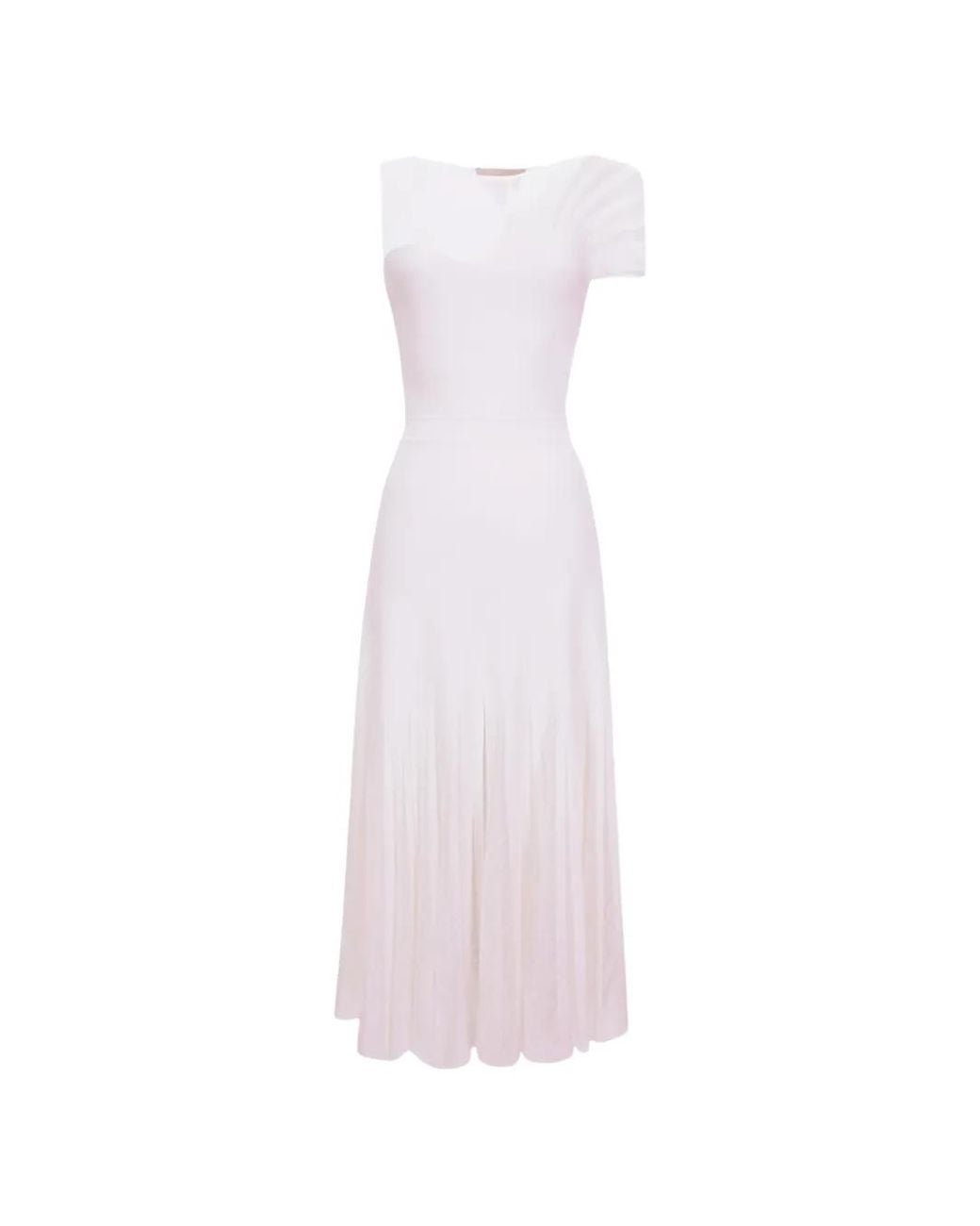 Gemy Maalouf Pink Flared Midi Dress