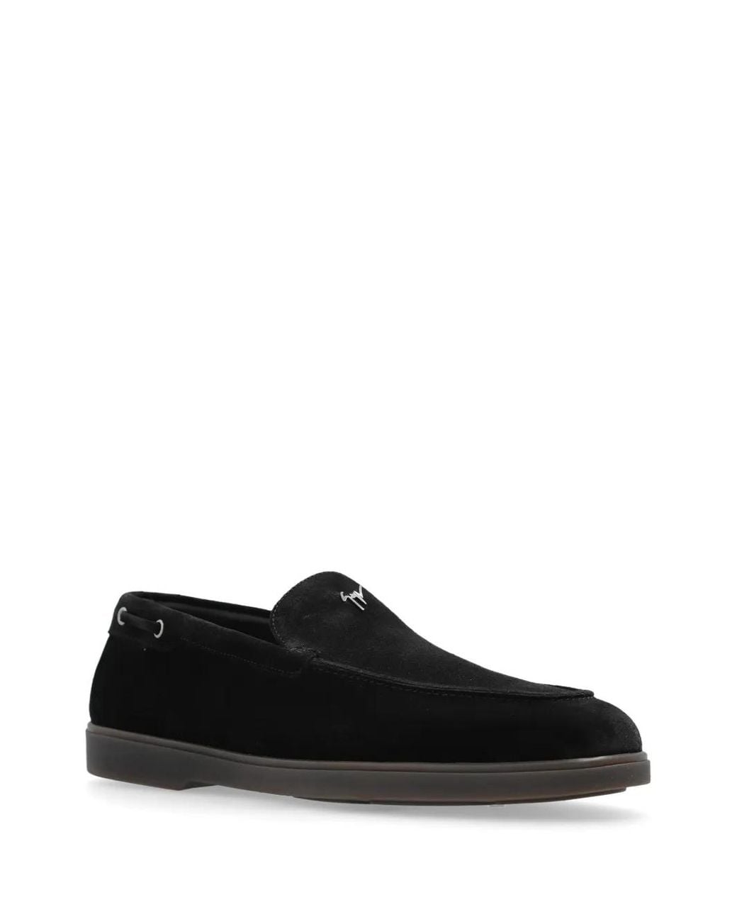 Giuseppe Zanotti Black Suede Loafers for men