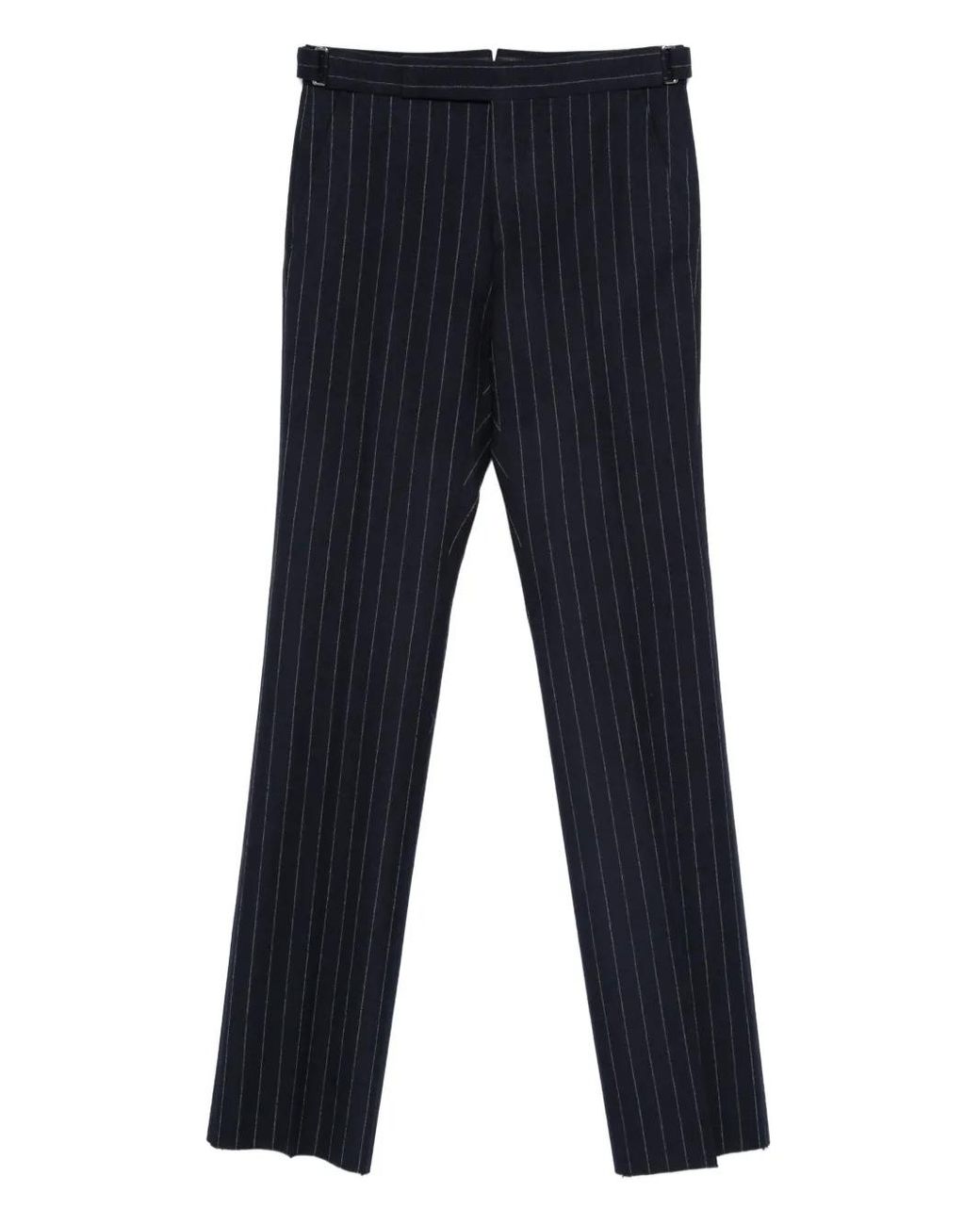 Tom Ford Blue Pinstripe Wool Trousers for men