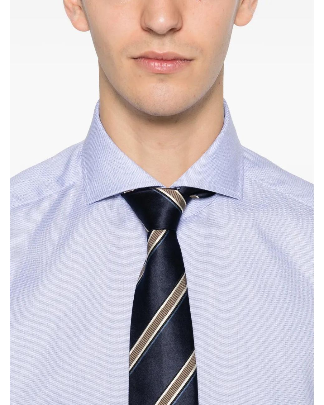 Dell'Oglio White Buttoned Long-Sleeve Shirt for men