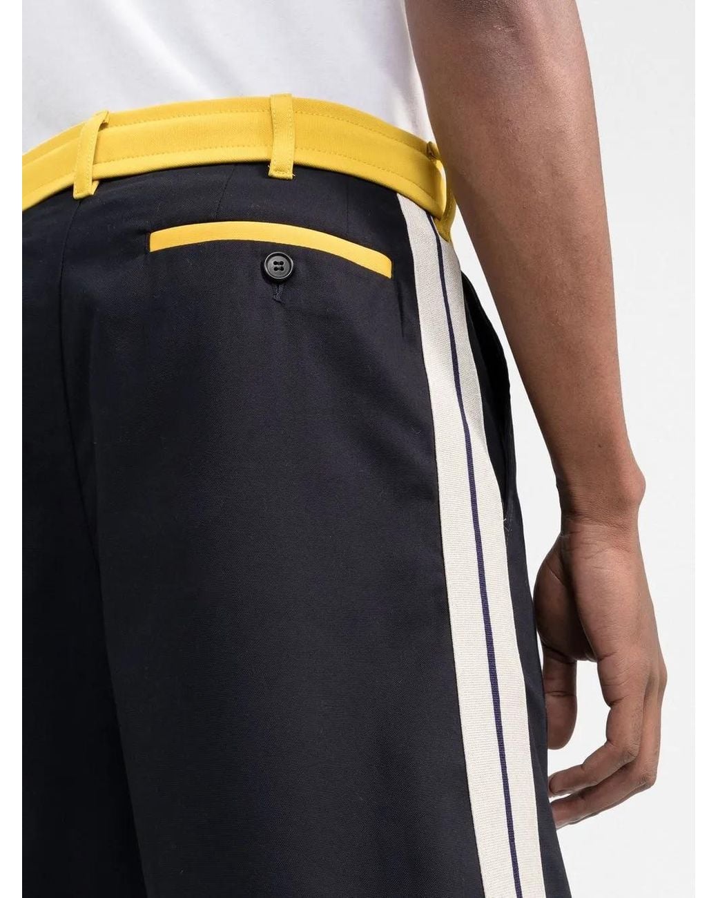 Palm Angels Blue Drawstring Tailored Shorts for men