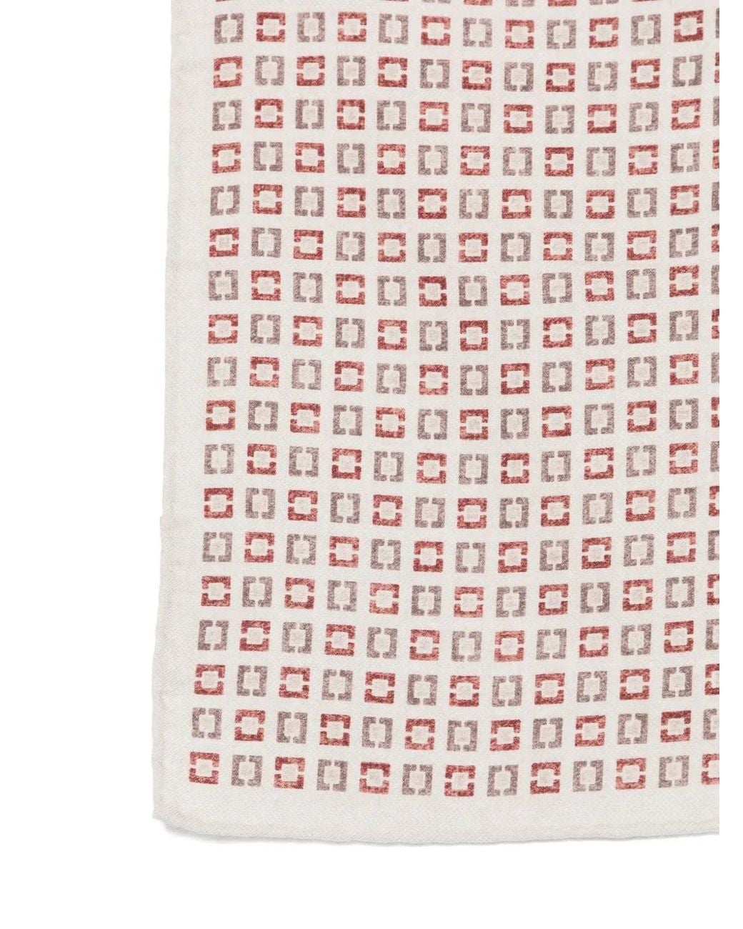 Eleventy Pink Geometric-Print Pocket Square for men