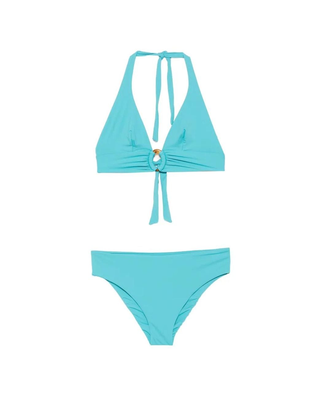Fisico Blue Haut De Bikini À Dos-Nu À Détail D'Anneau