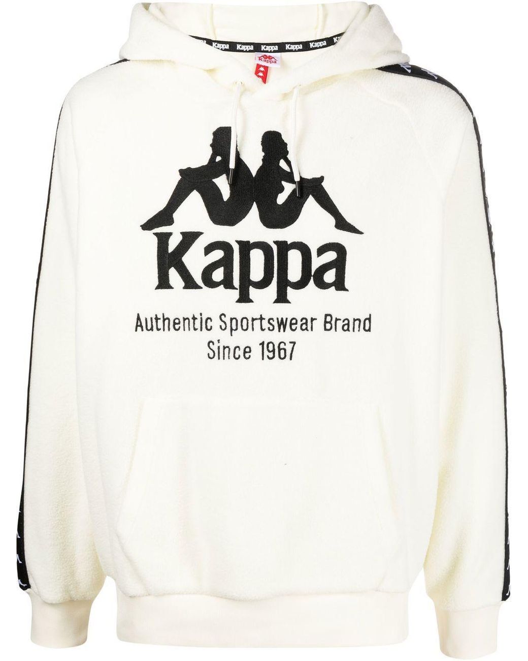 Kappa Logo-print Drawstring Hoodie in Natural for Men | Lyst
