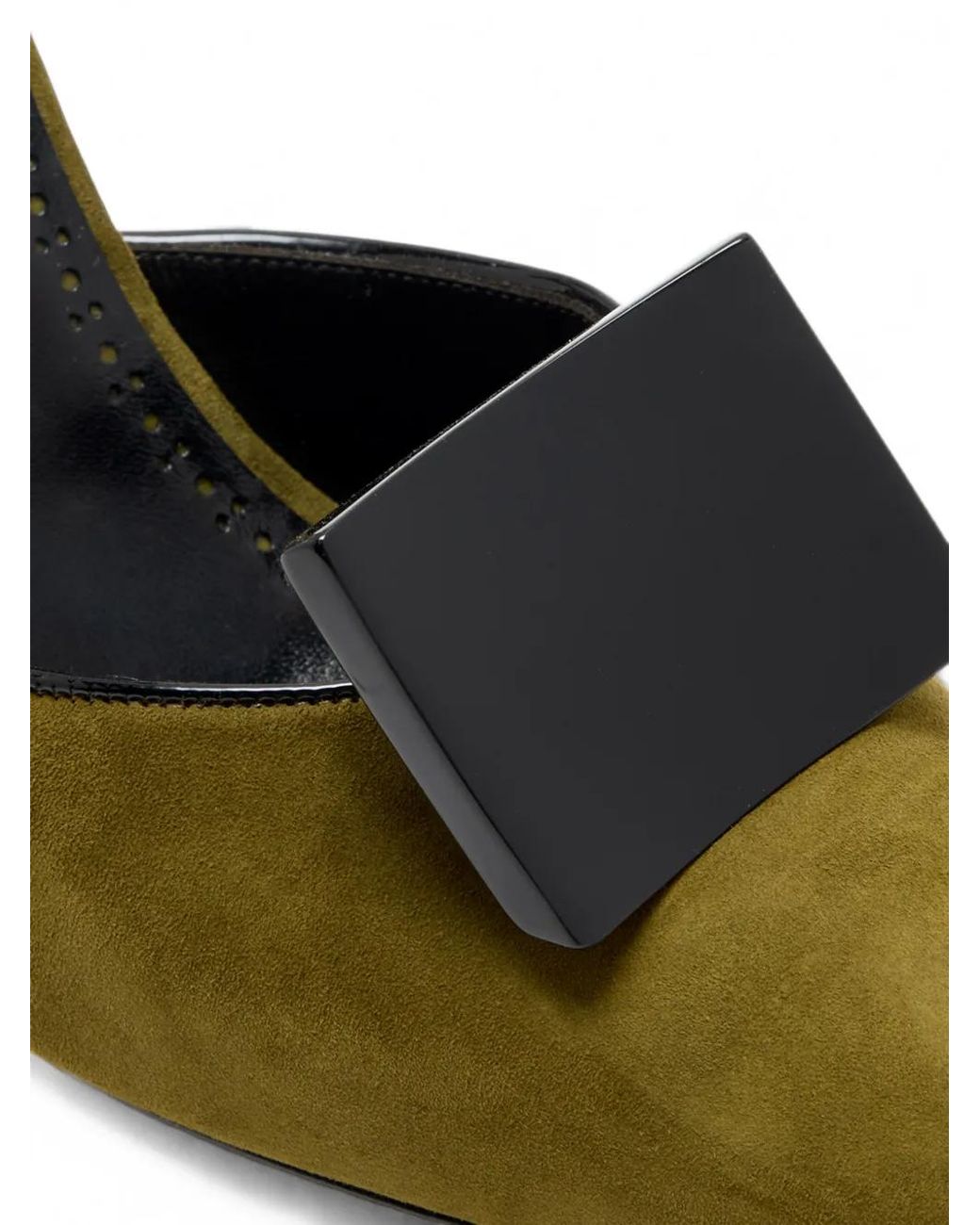Manolo Blahnik Metallic Domitila Buckle-Detail Pumps
