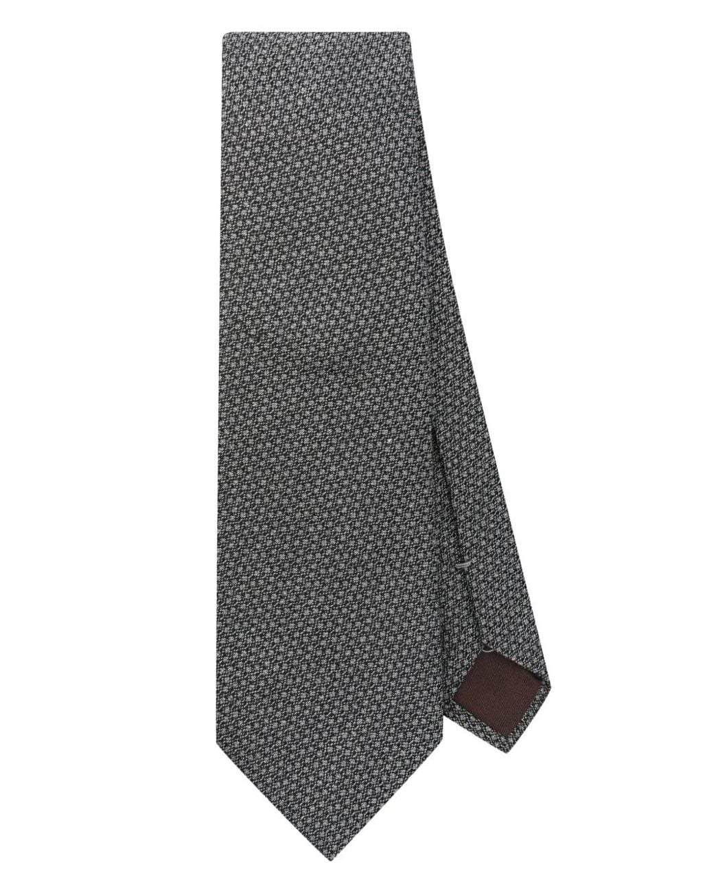 Canali Gray Textured Tie for men