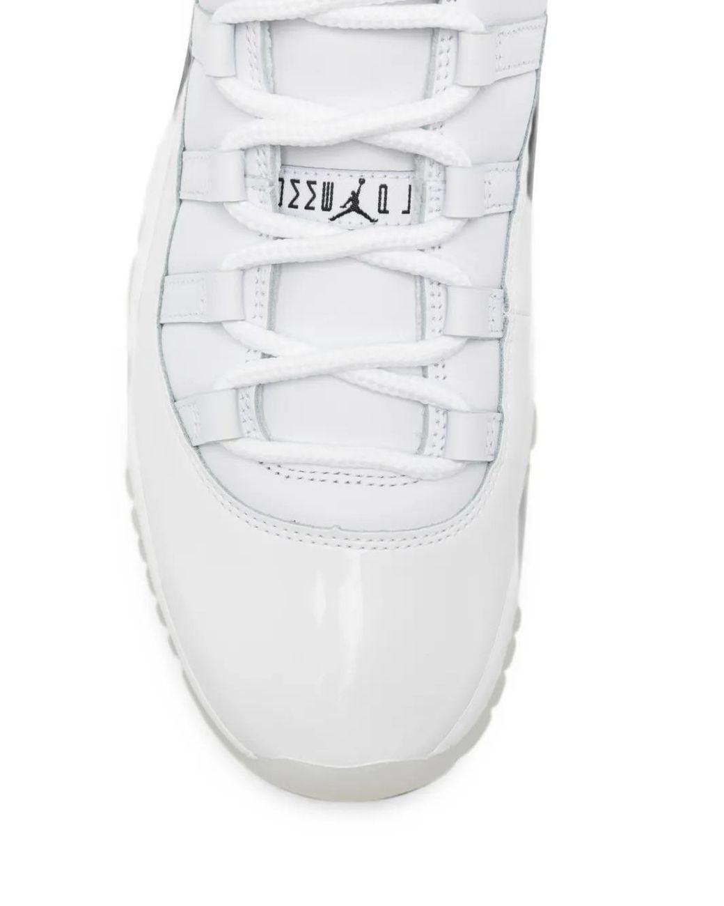 Comme des Garçons White X Air Jordan 11 Leather Sneakers