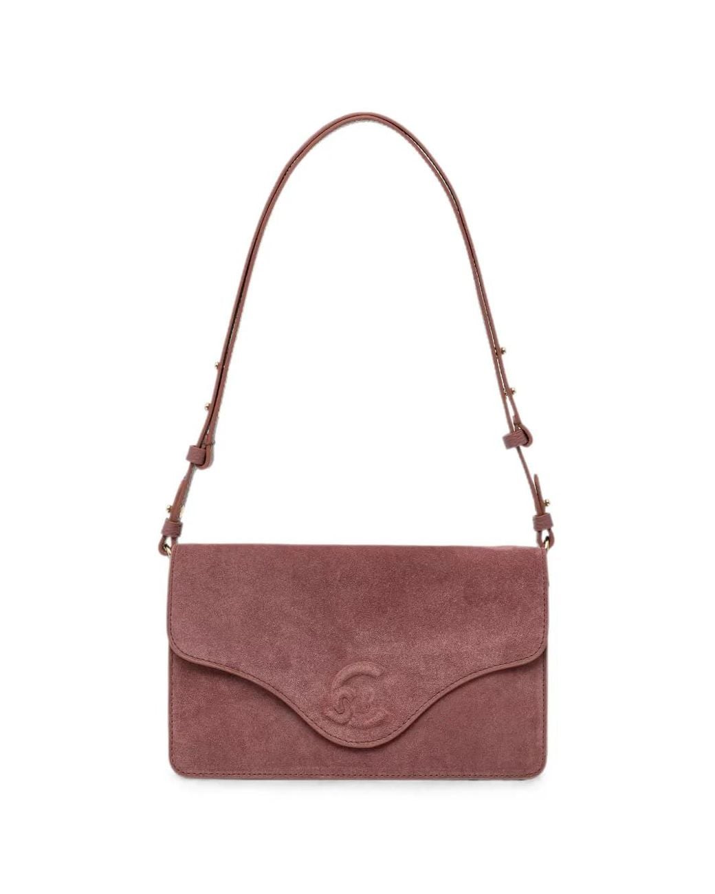 Coccinelle Purple Suede Leather Shoulder Bag