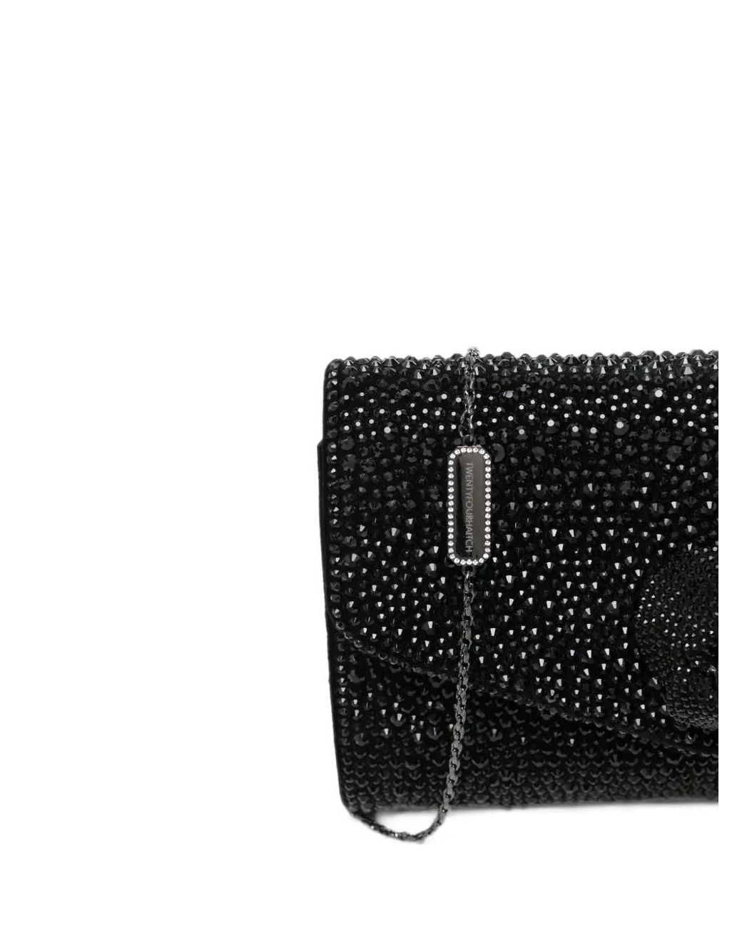 Twentyfourhaitch Black Asilea Clutch Bag