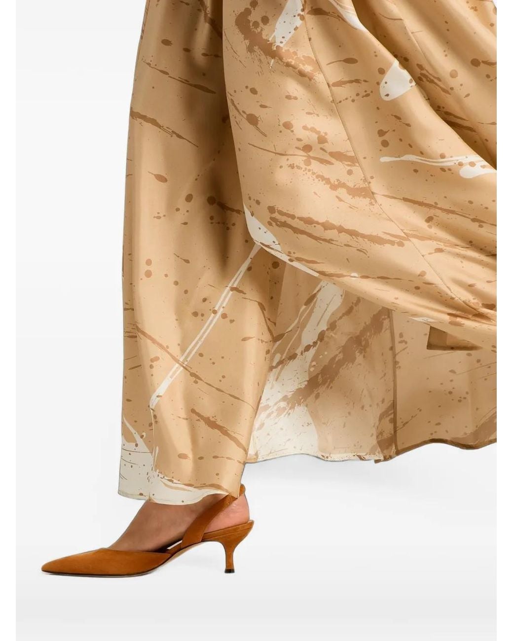 Kiton Brown Suede Slingback Court Pumps