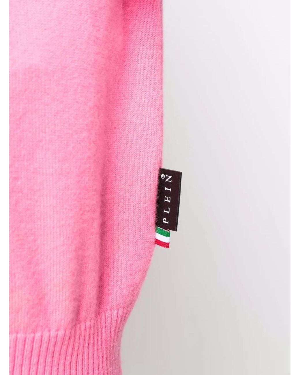 Philipp Plein Pink Crew Neck Cashmere Jumper for men