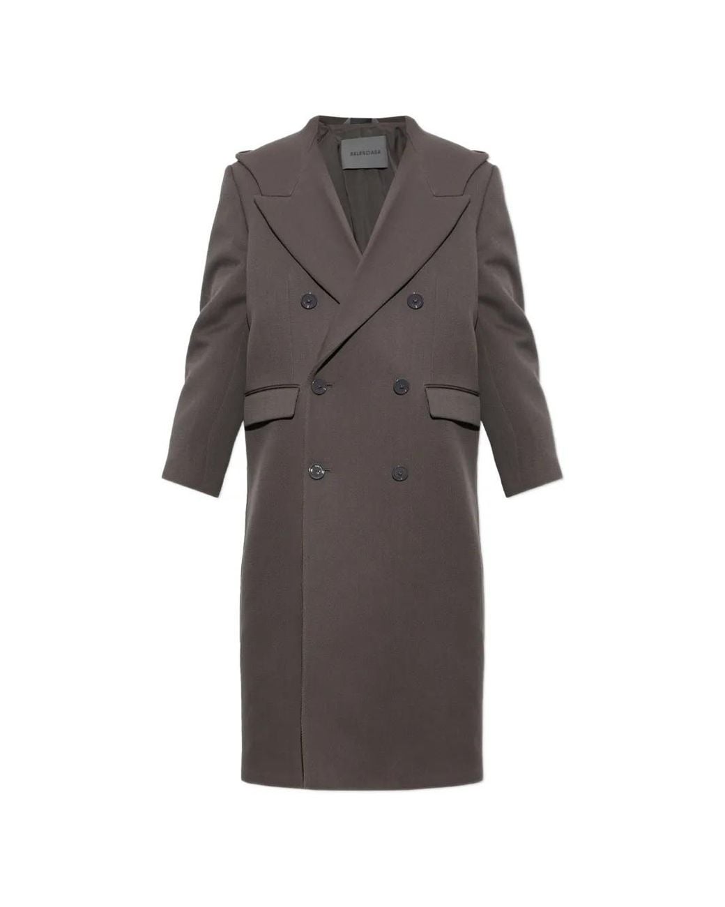 Balenciaga Gray Hooded Tailor Coat for men