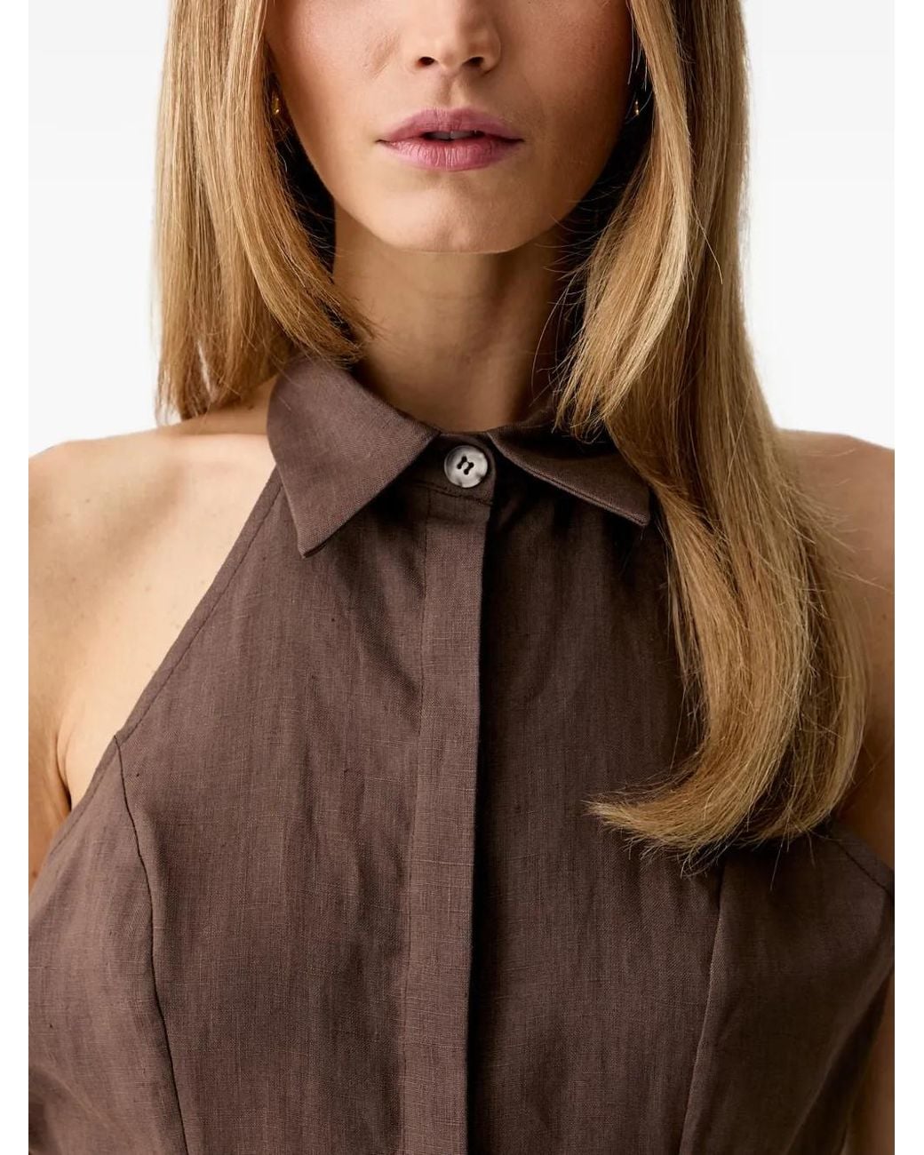 ViCOLO Playsuit Met Ceintuur in het Brown