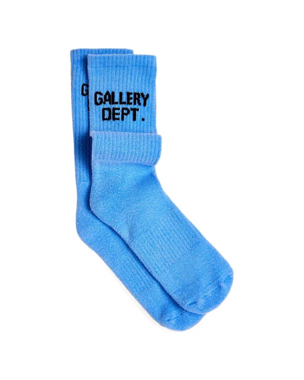 GALLERY DEPT. Blue Logo-Print Ribbed Socks for men