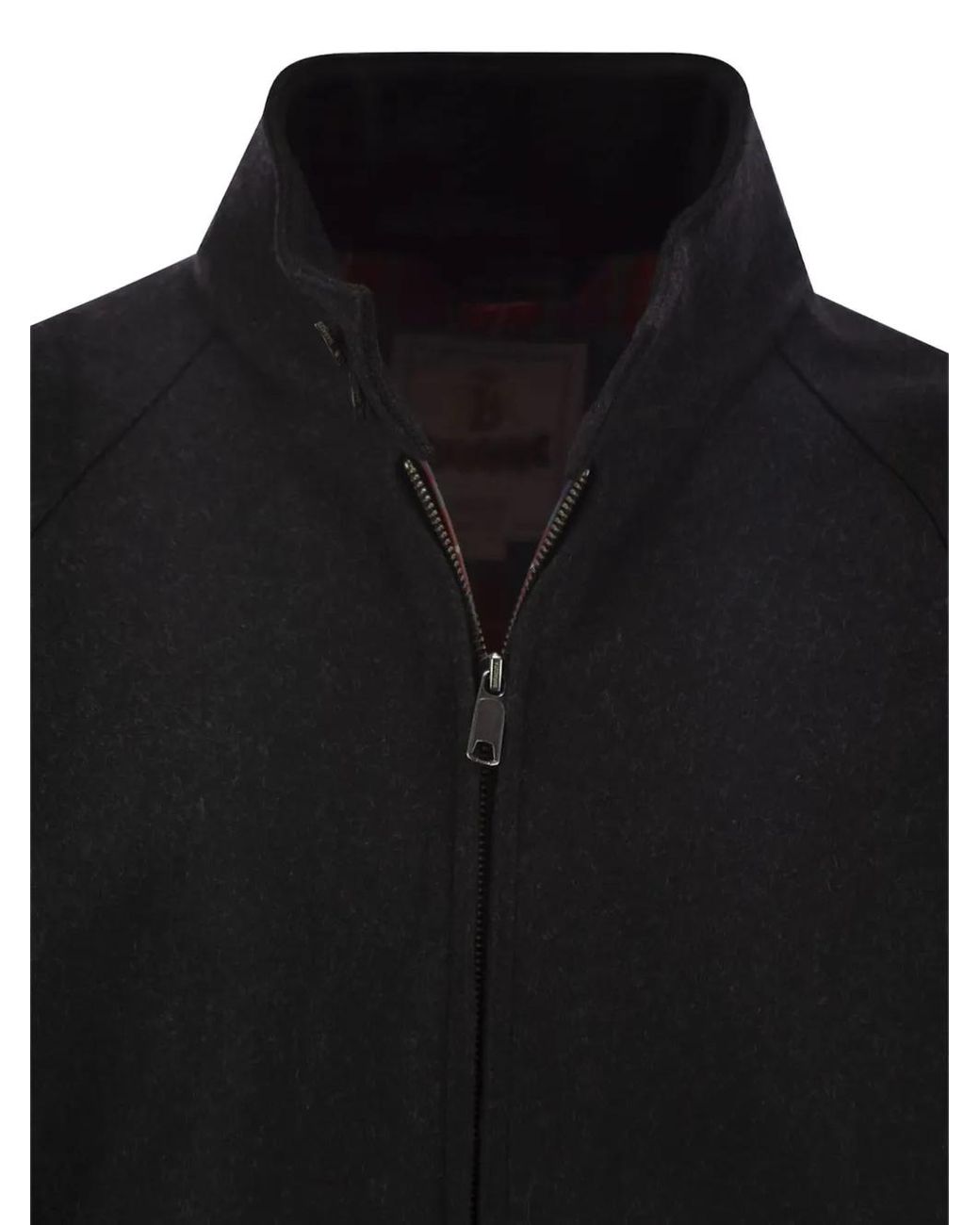 Baracuta Black G9 Melton Zip Bomber Jacket for men
