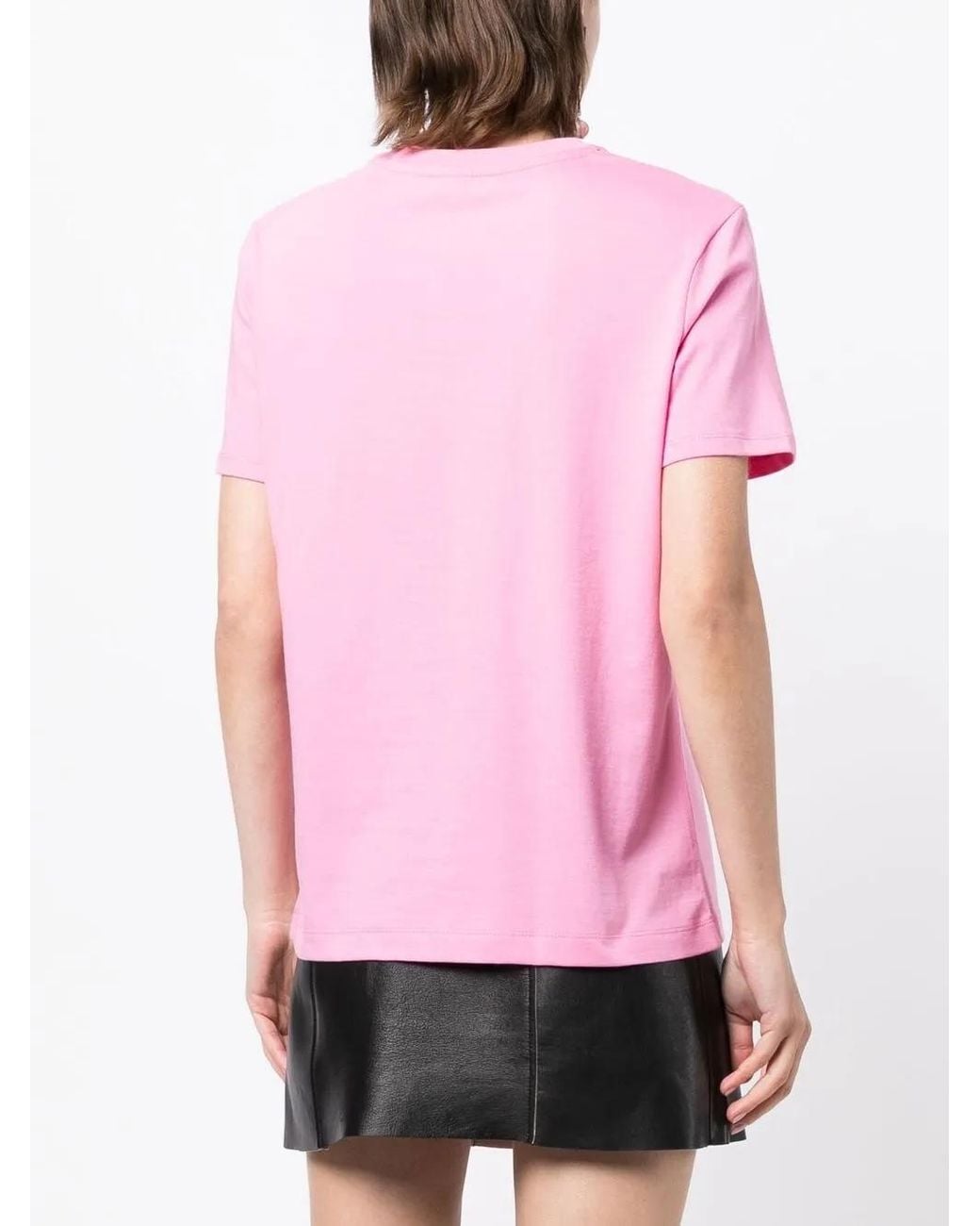 Paul Smith Pink Zebra-Patch Cotton T-Shirt