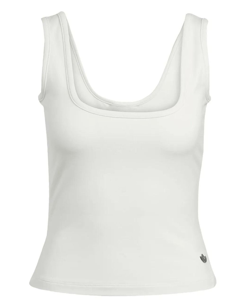 Adidas White Square-Neck Sleeveless Top
