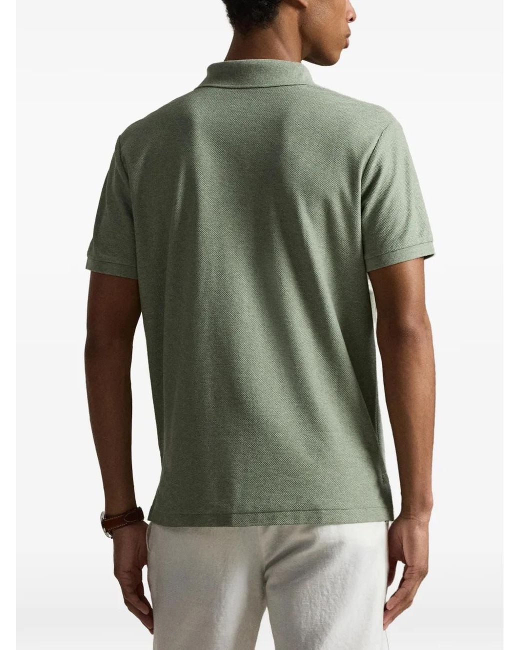 Polo Ralph Lauren Green Honeycomb-Mesh Slim Fit Polo for men