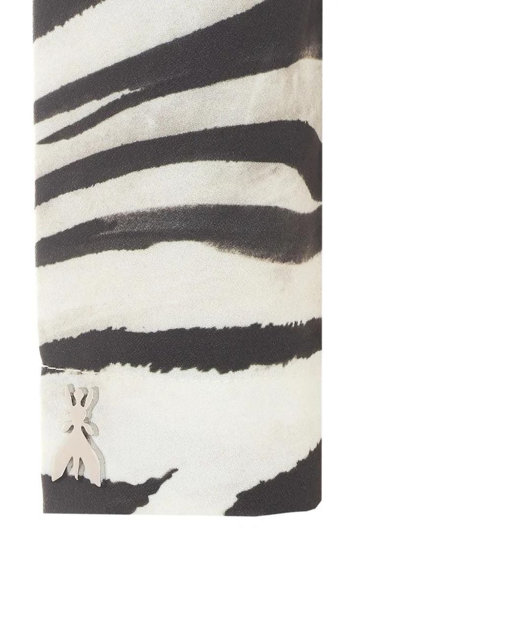 Patrizia Pepe White Zebra-Print One-Shoulder Bodysuit