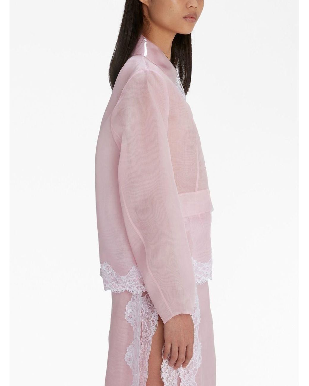 Christopher Kane Pretty In Pink Lace-trim Jacket | Lyst UK