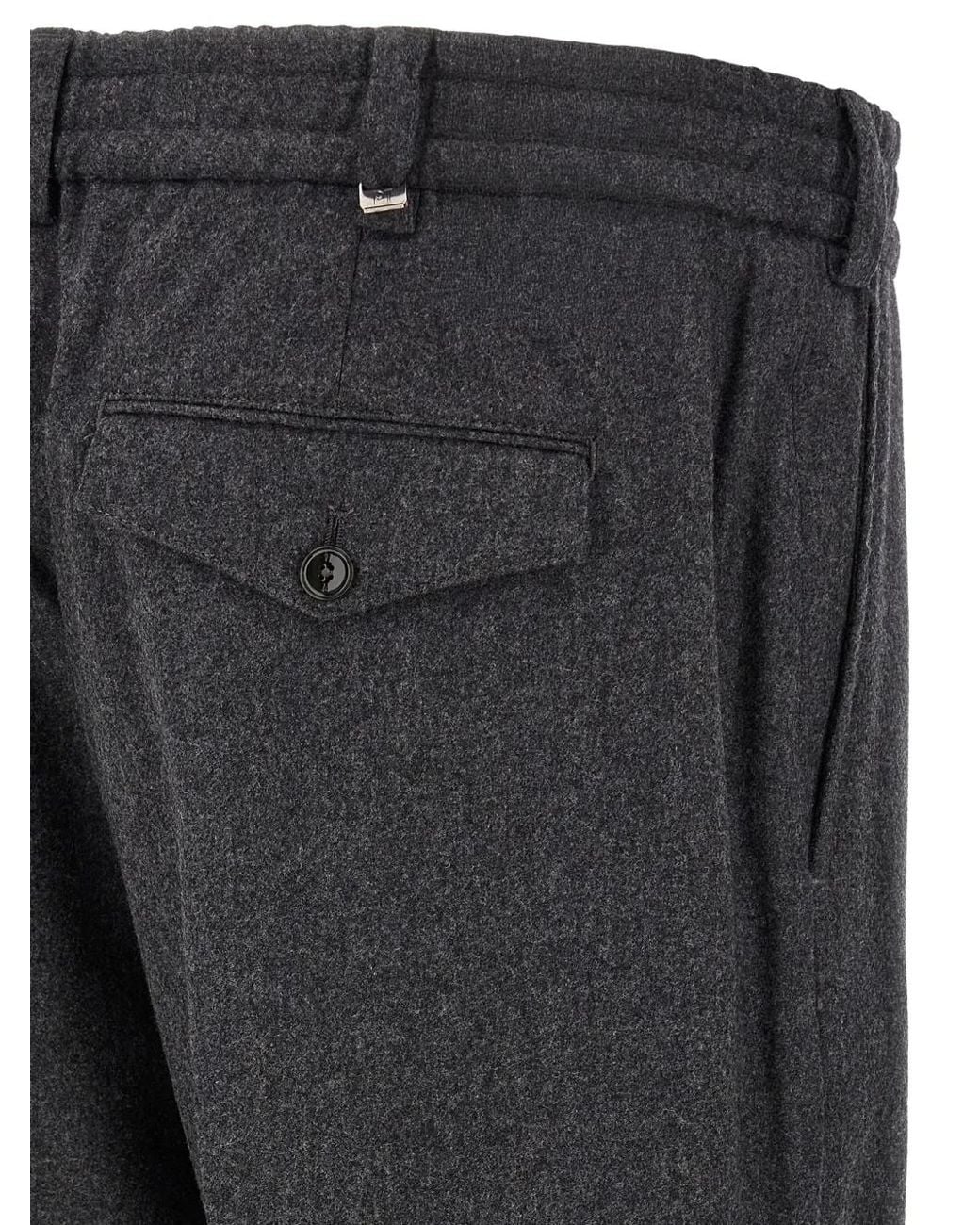 PT Torino Gray The Rebel Tapered-Leg Trousers for men