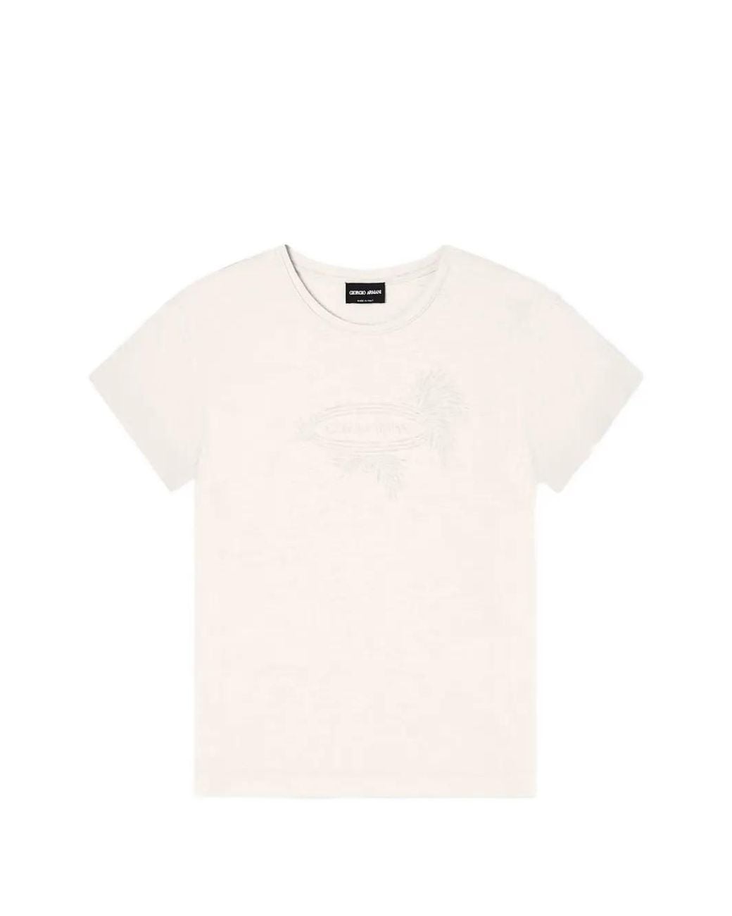 Giorgio Armani Natural Logo-Embroidered T-Shirt