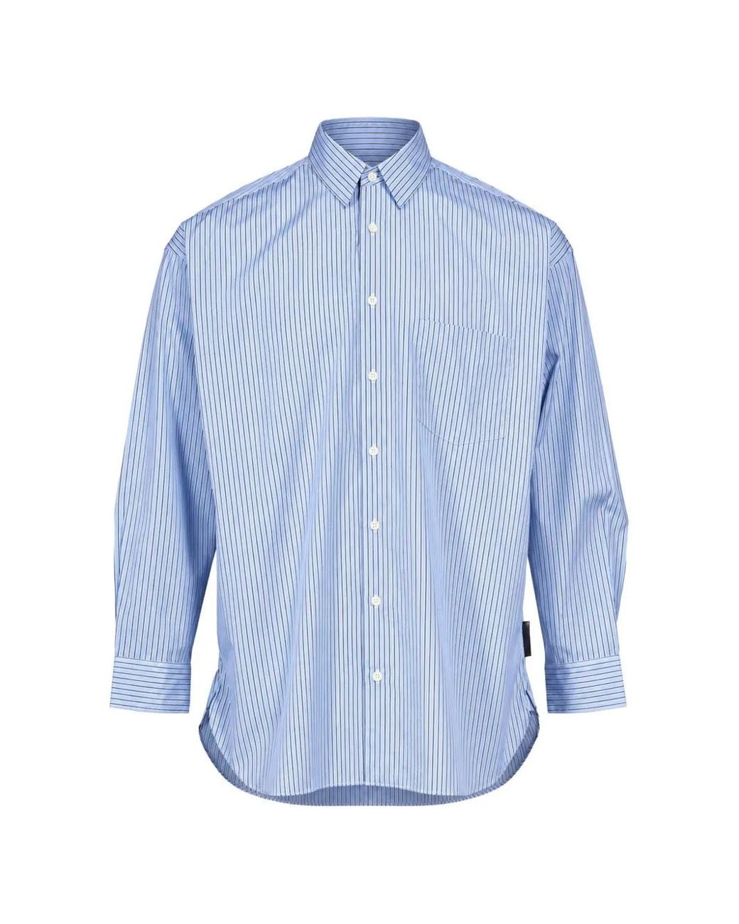Comme des Garçons Blue Vertical-Stripe Shirt for men
