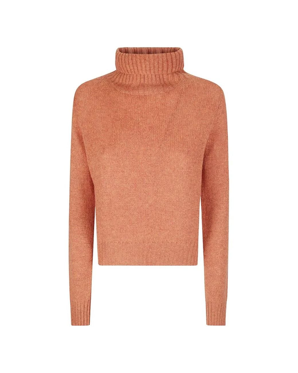 Be You Orange Roll-Neck Cashmere Sweater