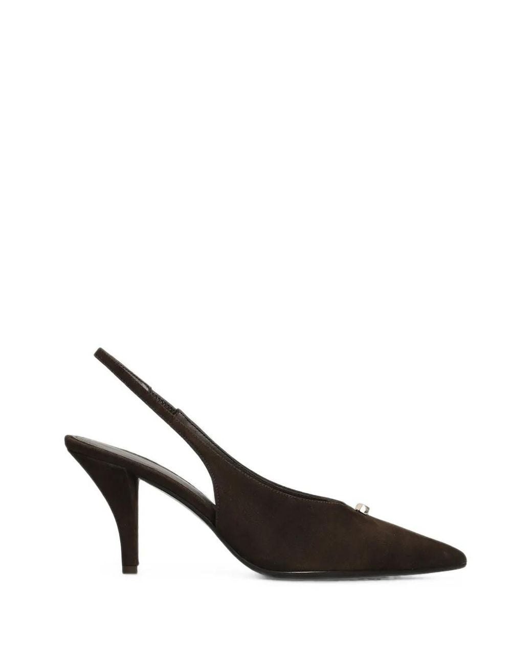 Chantal Black Pointed-Toe Slingback Pumps