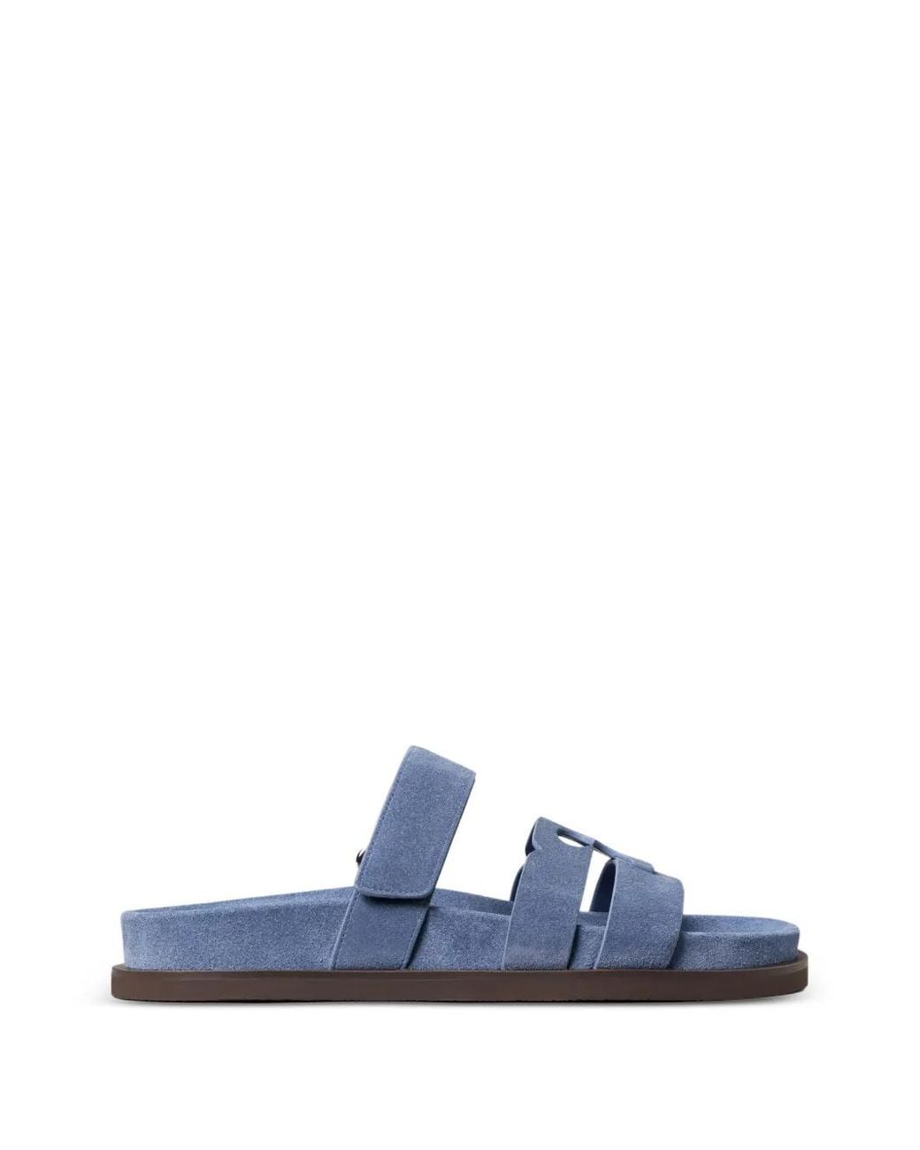 Tory Burch Blue Ines Sport Suede Flat Sandals