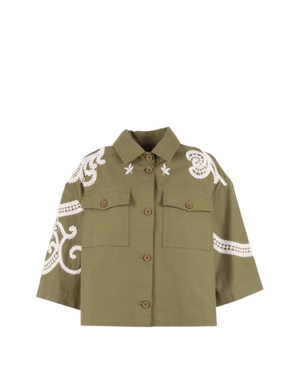 Weekend by Maxmara Green Embroidery Shirt