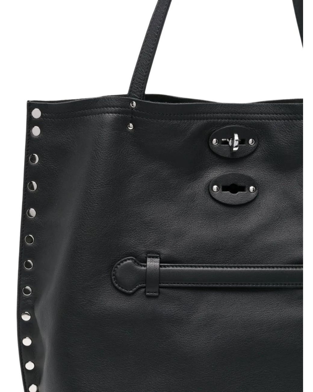 Zanellato Black A' Spasso Leather Tote Bag