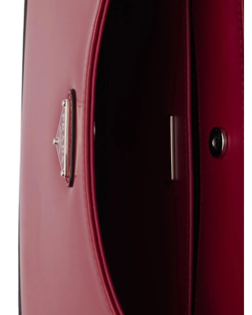 Prada Red Cleo Brushed Leather Shoulder Bag