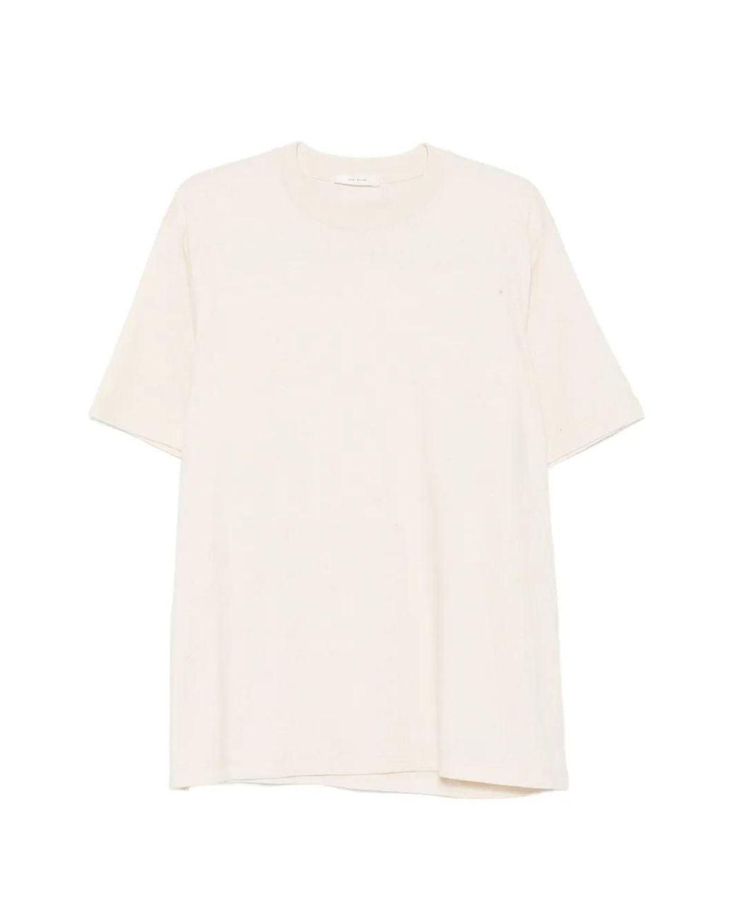 The Row White Shawl-Collar Waffle-Knit T-Shirt for men