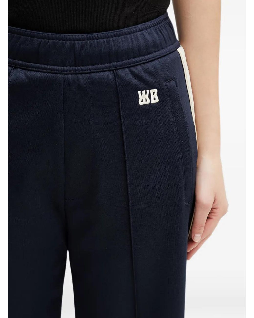Wales Bonner Blue Anthem Side-Stripe Track Pants