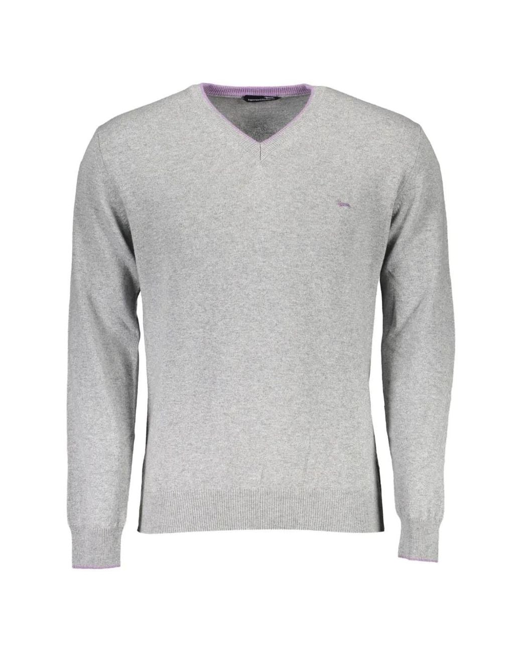 Harmont & Blaine Gray V-Neck Cotton Sweater for men