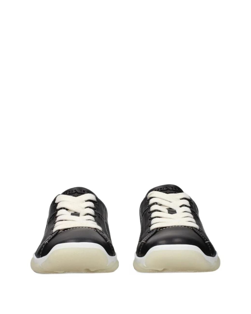 Prada Black Leather Sneakers