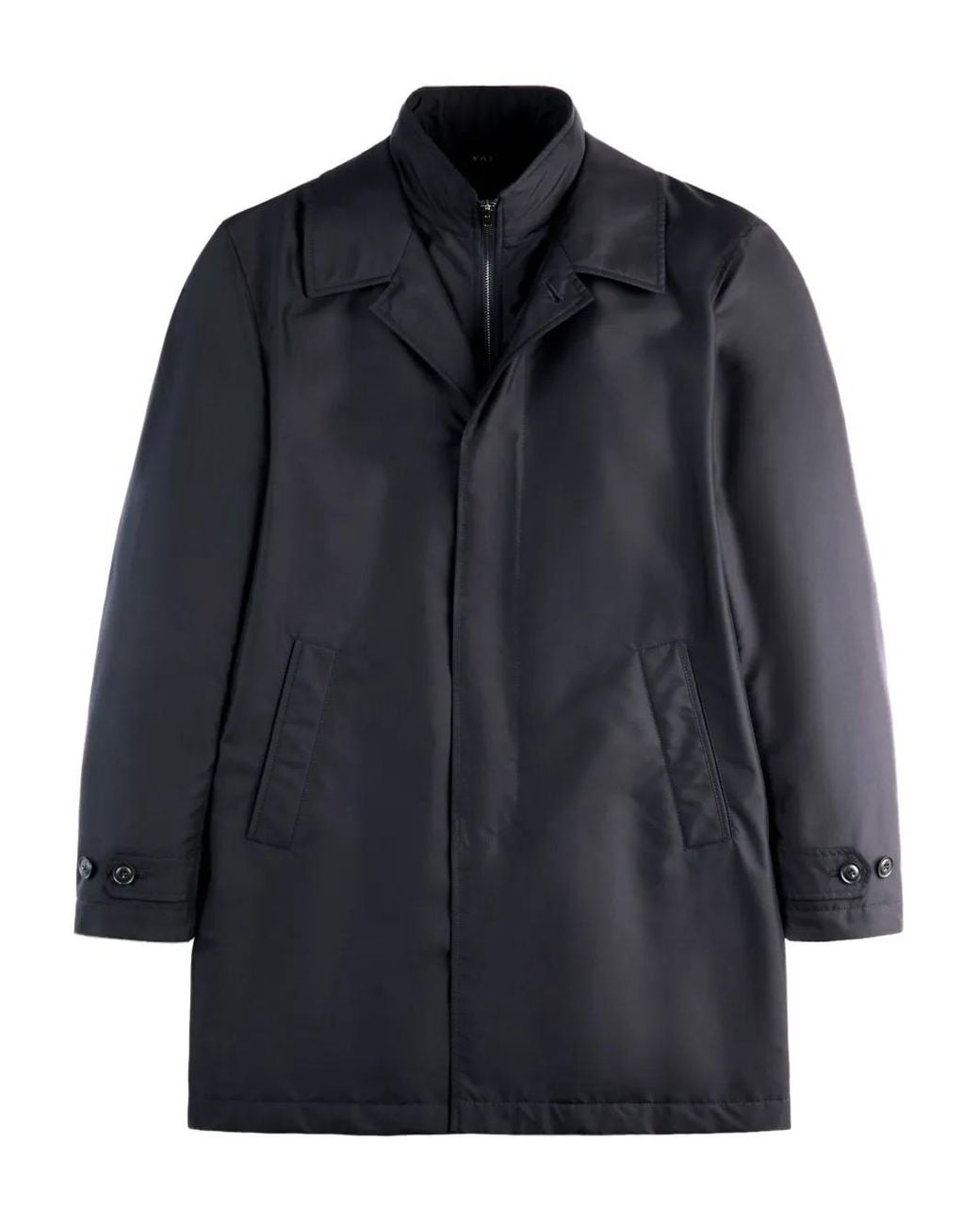 Fay Blue Collared Zip-Up Coat for men