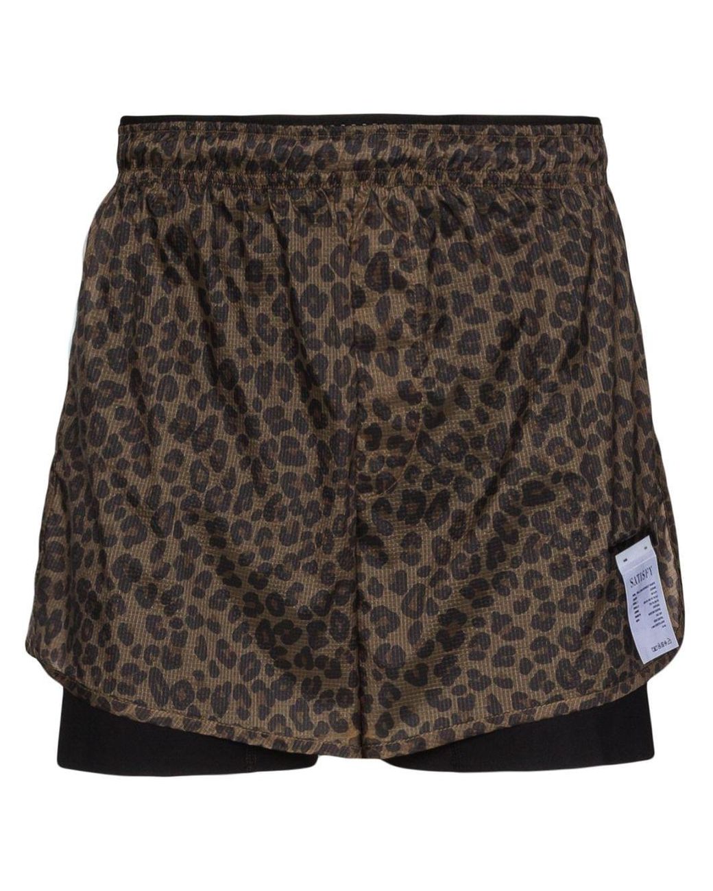 Satisfy Long Distance Leopard Print Running Shorts in Black for Men Lyst