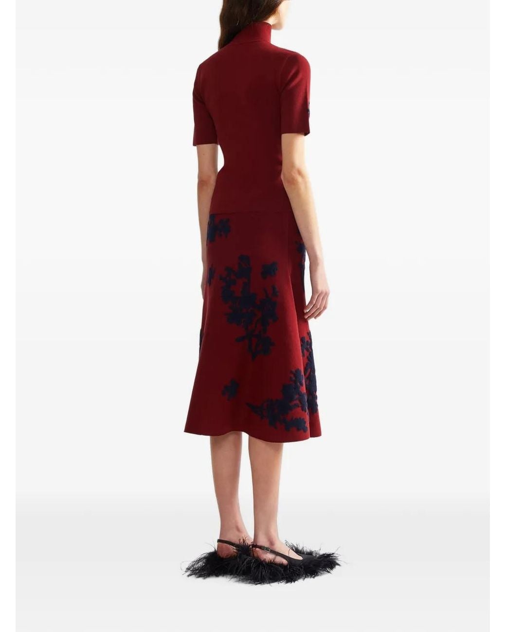 Erdem Red Short-Sleeve Top