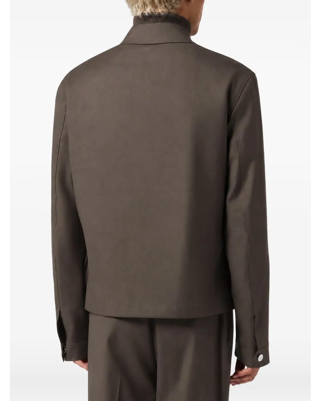 Philipp Plein Brown Zipped Blouson for men