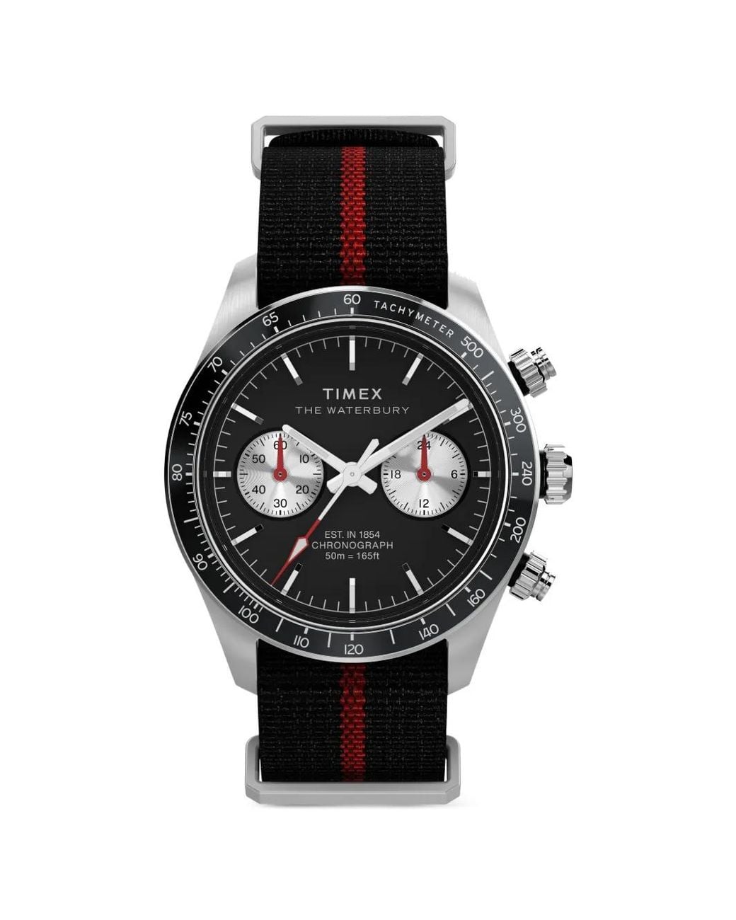 Timex Black Waterbury Heritage Chronograph 39Mm Watch for men