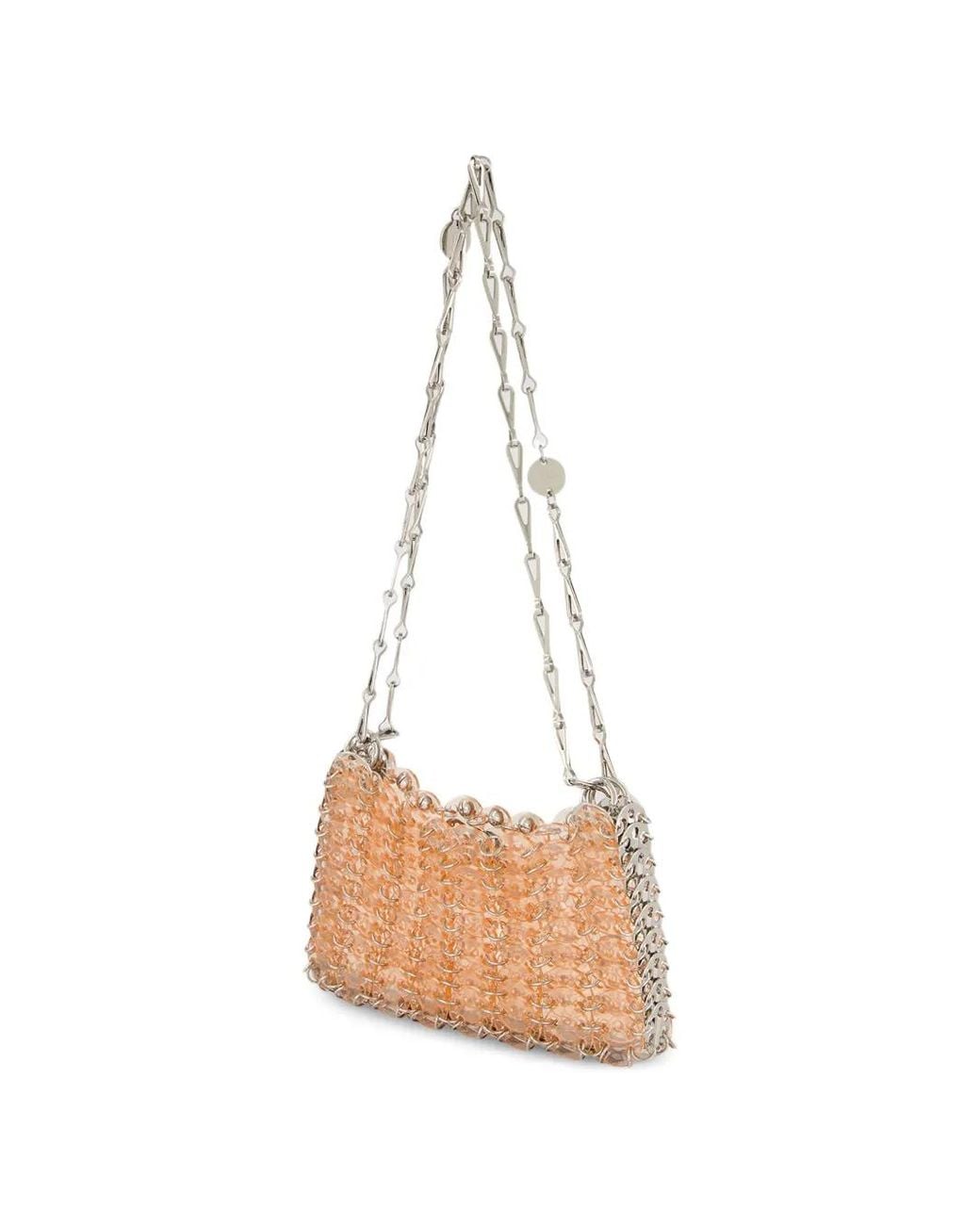 Rabanne Natural Mini Sac Porté Épaule Nano 1969 À Ornements De Cristaux