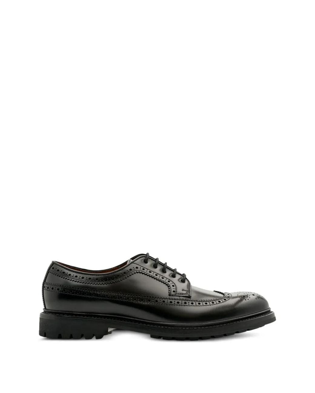 Lottusse Black Walton Brogue Derby Shoes for men